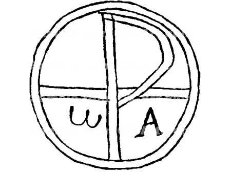 Christian monogram from the Roman catacombs
