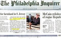 Номер газеты Philadelphia Inquirer, с сайта издания Номер газеты Philadelphia Inquirer, с сайта издания