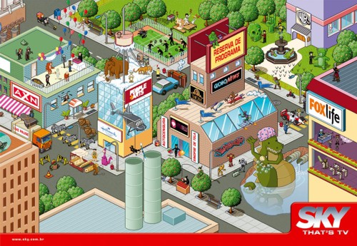 Принт от Giovanni + DraftFcb для телеканала Sky