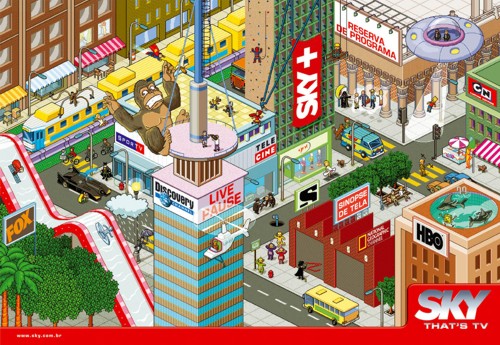 Принт от Giovanni + DraftFcb для телеканала Sky