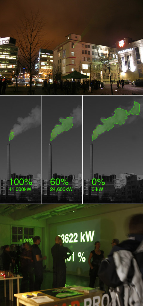 На верхнем снимке мы видим окно, из которого работал "гиперболоид", а на нижнем – общественный контроль за сэкономленными киловаттами (фото Antti Ahonen/HeHe).