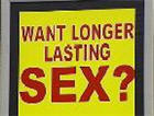 Want longer lasting sex?