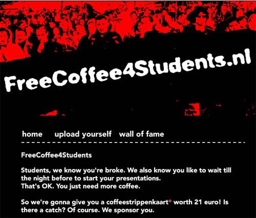  www.freecoffee4students.nl,  