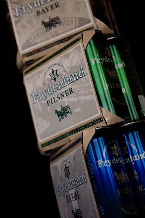 дизайн традиционного норвежского пива Frydenlund от FRANK