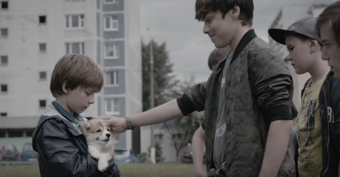 Реклама корма для собак с мальчиками