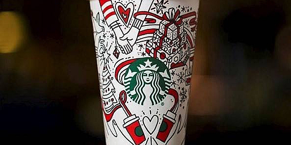 Стаканы-раскраски от Starbucks