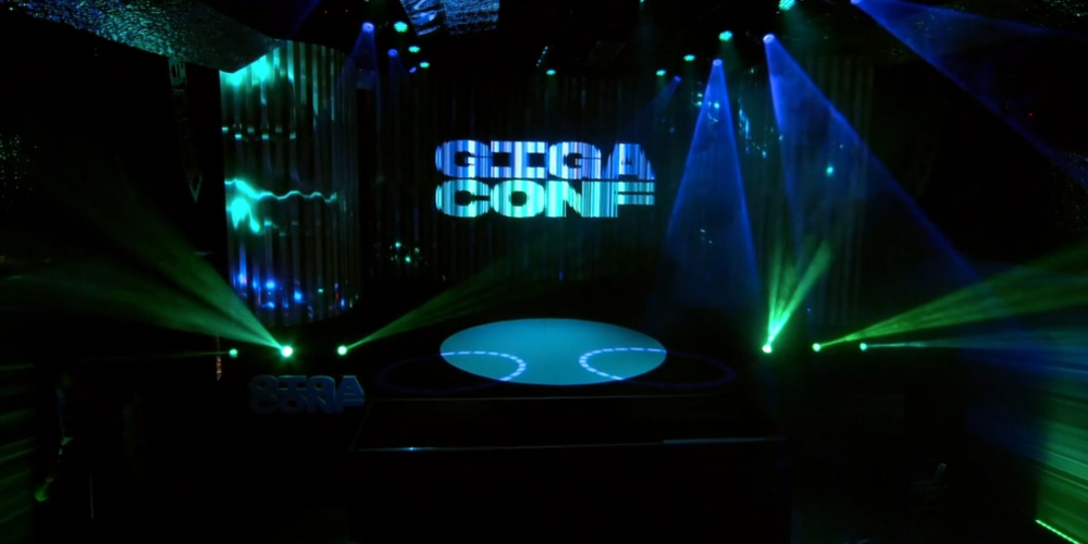 Визуал конференции GigaConf от студии 0101 для «Сбера»