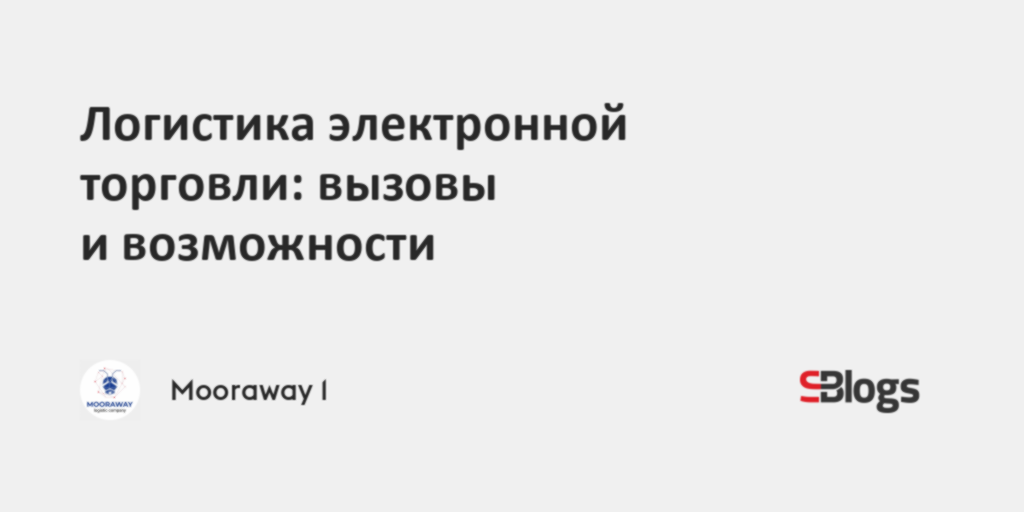 Логистика электронной торговли: вызовы и возможности
