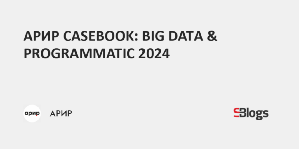 АРИР CASEBOOK: BIG DATA & PROGRAMMATIC 2024