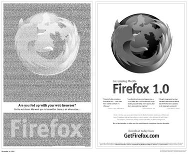 реклама браузера Firefox
