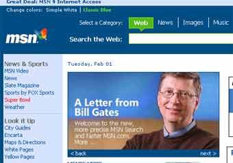 Сайт MSN Search