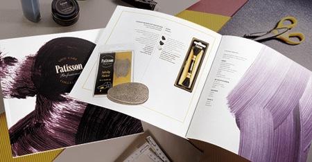 Дизайн торгового каталога и серия постеров для марки средств по уходу за обувью Patisson от студии Direct Design