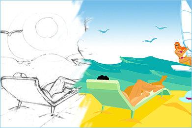 Рекламная кампания летних предложений от турфирмы "Нева", разработанная RealWeb