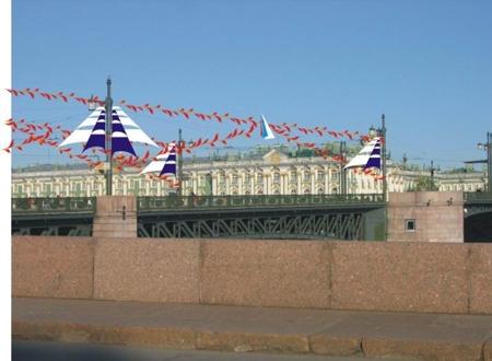 В Санкт-Петербурге началось централизованное оформление города к празднованию Дня выпускников Санкт-Петербургских школ "Алые паруса"