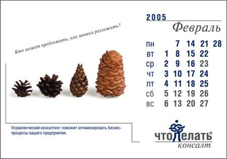 Календарь для Консалтинговой группы: "Что делать Консалт" от РА "Саша Медиа", 2005 год