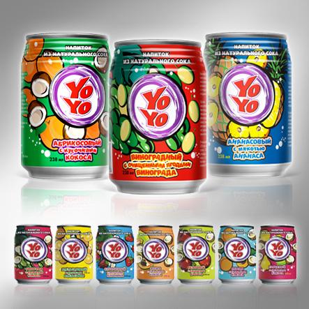 Сок с кусочками фруктов Yo-Yo от торгового дома "Вироско"