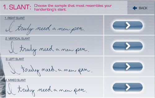 Скриншот сайта авторучек Tul - графологический анализ