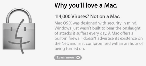 Скриншот сайта Apple, кампания Getamac