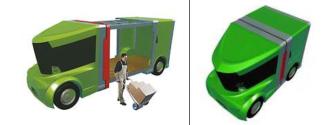 Plicar — грузовик-гармошка (иллюстрация с сайта vda-design-award.de).