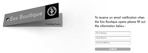 Скриншот заставки бутика Eos