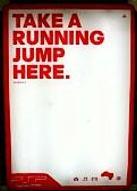 Take a running jump here.