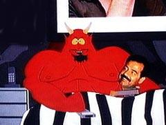 Сатана и Саддам Хусейн, изображение сайта thamike.com Сатана и Саддам Хусейн, изображение сайта thamike.com