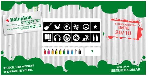 Баннер фестиваля Heineken в развернутом виде