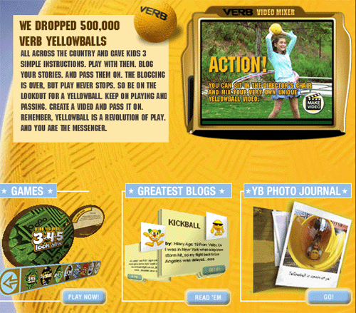 Социальная кампания «VERB YELLOWBALL