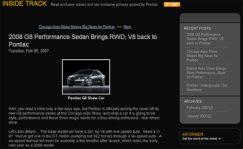  Inside Track  Pontiac Underground