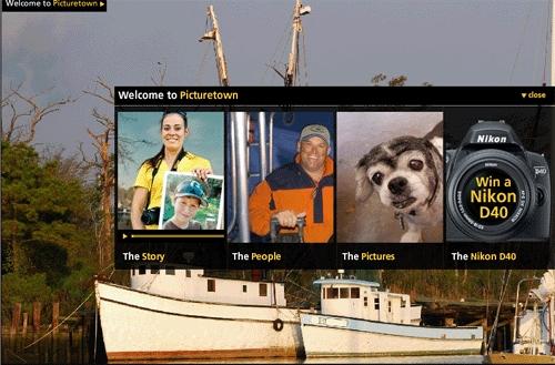 Сайт Nikon Picturetown, главная страница