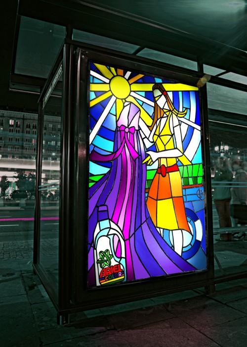 Реклама Ariel Color - Витраж