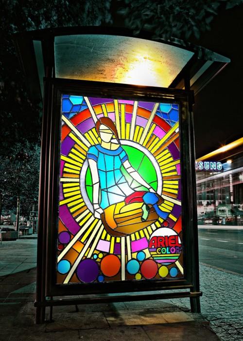 Реклама Ariel Color - Витраж