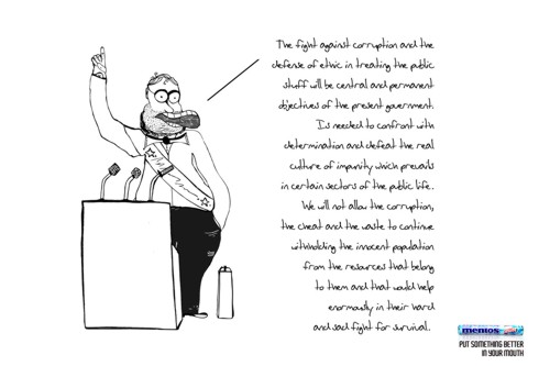 Лживые речи и религиозные проповеди в рекламе Menthos