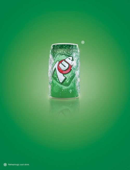 Принт от Impact BBDO для 7UP