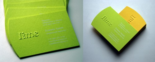 Визитки, которые можно лизать в дизайн-студии LIME (полиграфическое направление Бюро Пирогова)