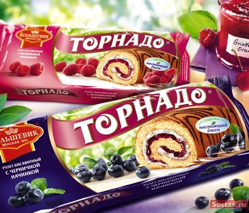 Бисквитные рулеты "Торнадо"