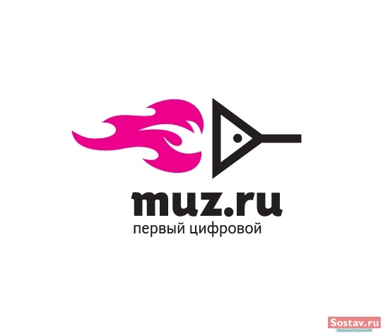 Знак и фирменный стиль muz.ru от Ребренда