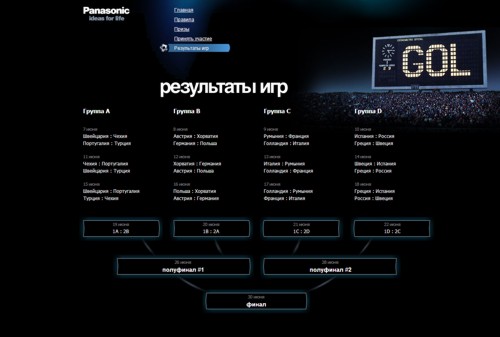 Скриншот с промо-сайта бритв Panasonic