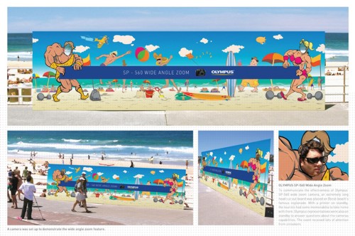 Пляжная реклама Olympus от JWT Sydney