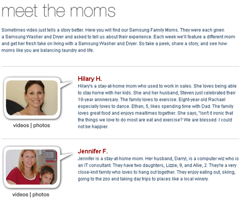 ���� "Moms Like Us" �� Samsung - �������, ������� ��������� ������� Samsung 