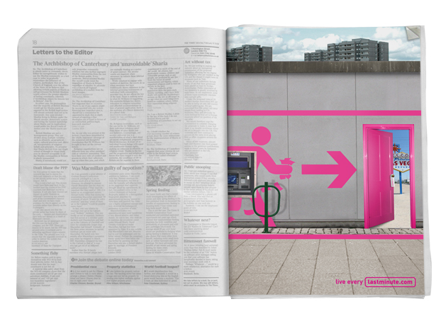 работа для турагентства Lastminute.com от Филиппа Скиннера