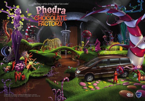 Реклама автомобиля Lancia Phedra