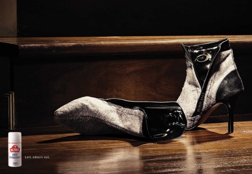 Реклама дезодоранта для обуви Kiwi