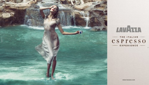 Макеты для наружной рекламы календаря Lavazza от Энни Лейбовитц
