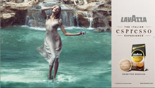Макеты для наружной рекламы календаря Lavazza от Энни Лейбовитц