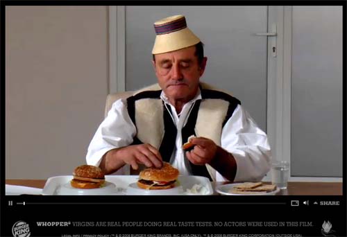 "Девственные" потребители Whopper - скриншот ролика