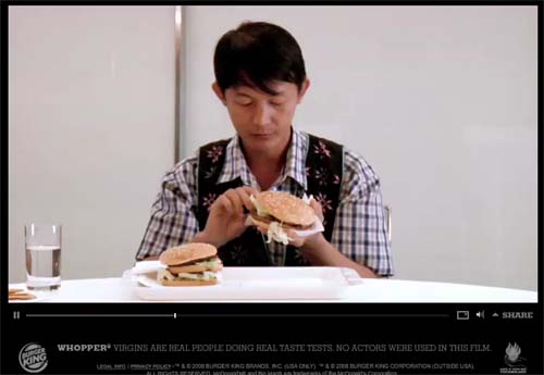 "Девственные" потребители Whopper - скриншот ролика