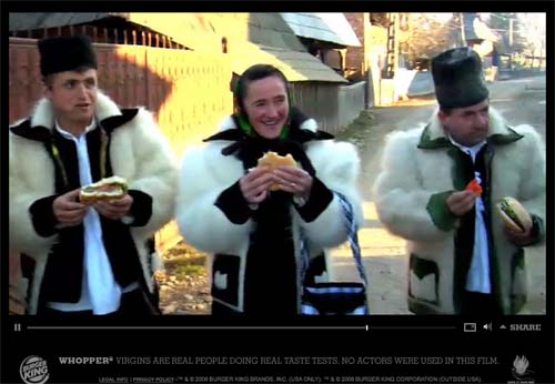 "Девственные" потребители Whopper - скриншот ролика