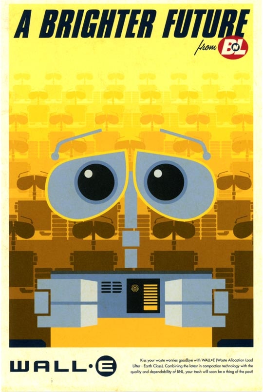 Плакат от Эрика Тана для мультфильма WALL-E