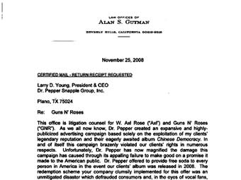    Guns N'Roses   Dr Pepper